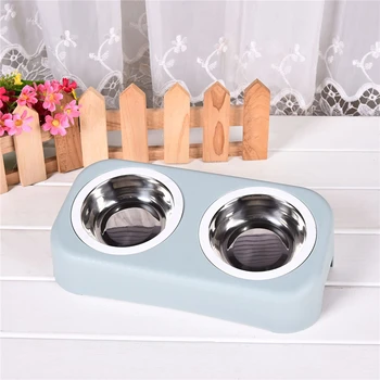 

1Pc Pet Bowl Feeder Non Slip Pet Double Bowl Dog Household Water Food Bowl Creative Separable Cat Bowl Pet Supplies 25x20x8cm