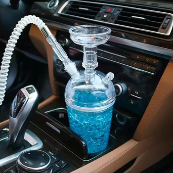 

MOONKING Hot Sale Retail Sheesha Plastic Portable LED Light Travel Car Use Hookah Shisha Cup
