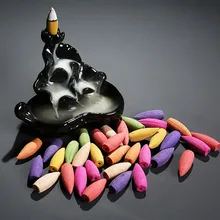 Курильница для благовоний Новогодняя Фарфор керамический, с обратным потоком курильница с держателем буддийские