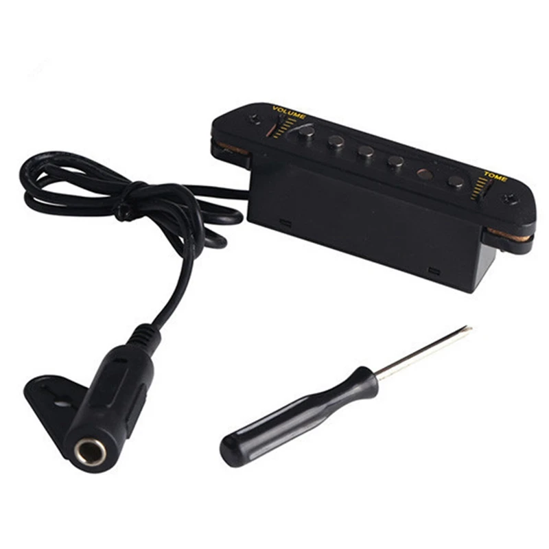 

Acoustic Guitar Pickup Soundhole Pickup Magnetic Single Coil Passive with Tone Volume Control for Acoustic Guitar