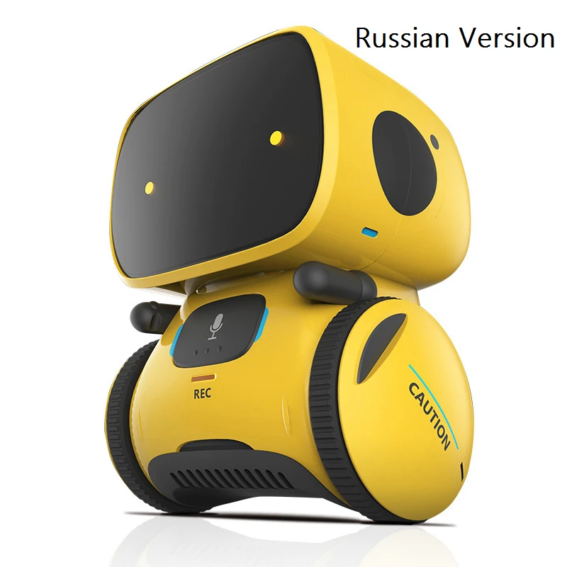 Умный робот RC говорящие игрушки Интерактивная Запись голоса для детей кукла-компаньон сенсорный Рождественский подарок на день рождения робот - Цвет: Russian Yellow