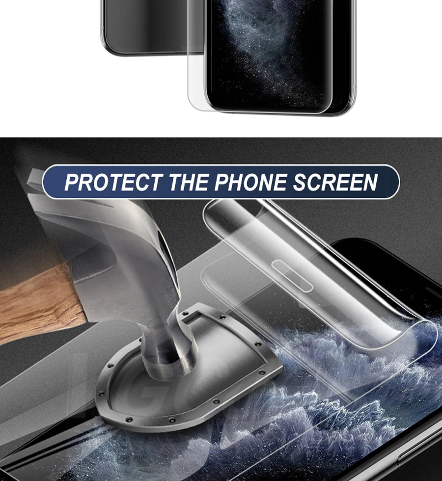100D Гидрогелевая пленка для iphone 11 Pro Max X XR XS Max полное покрытие Защита экрана для iphone 7 6s 6 8 Plus мягкая защитная пленка