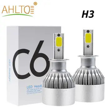 

2X H3 Waterproof C6 COB Car Headlight Spot Fog Led Bulb 72W 7600LM High Bright Car Headlight Automobile Head Light Night Car Led
