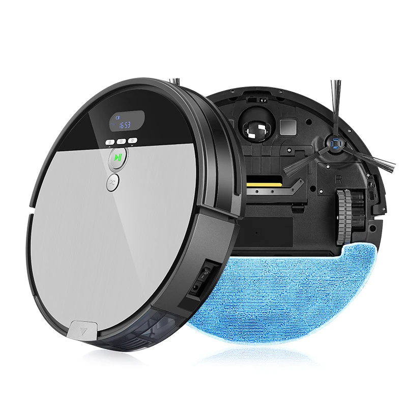 ILIFE V8s Robot Vacuum Cleaner Sweep&Wet Mop Navigation Planned Cleaning 0.75L Dustbin Adjustable Water Tank Schedule Household
