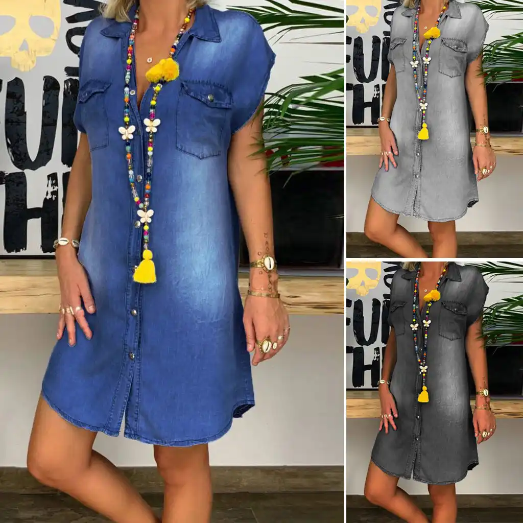ladies summer denim dress