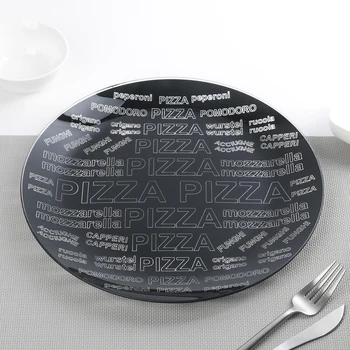 

Dinner plate 30 cm "Pizza", black