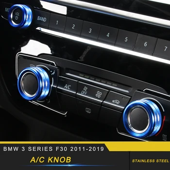 

Auto Car Accessories Center A/C Volume Knob Circle Ring Cover Trim Sticker Interior Decoration for BMW 3 Series F30 2011-2019