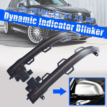

Turn Mirror Indicator Blinker For BMW x3 x4 x5 x6 F25 F26 F15 F16 2014-2018 LED Dynamic Turn Signal Light Repeater Light