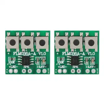 

2pcs music module, 36 pieces of DIY music with adjustable volume, LED music clip holder with button, DIY musical toy