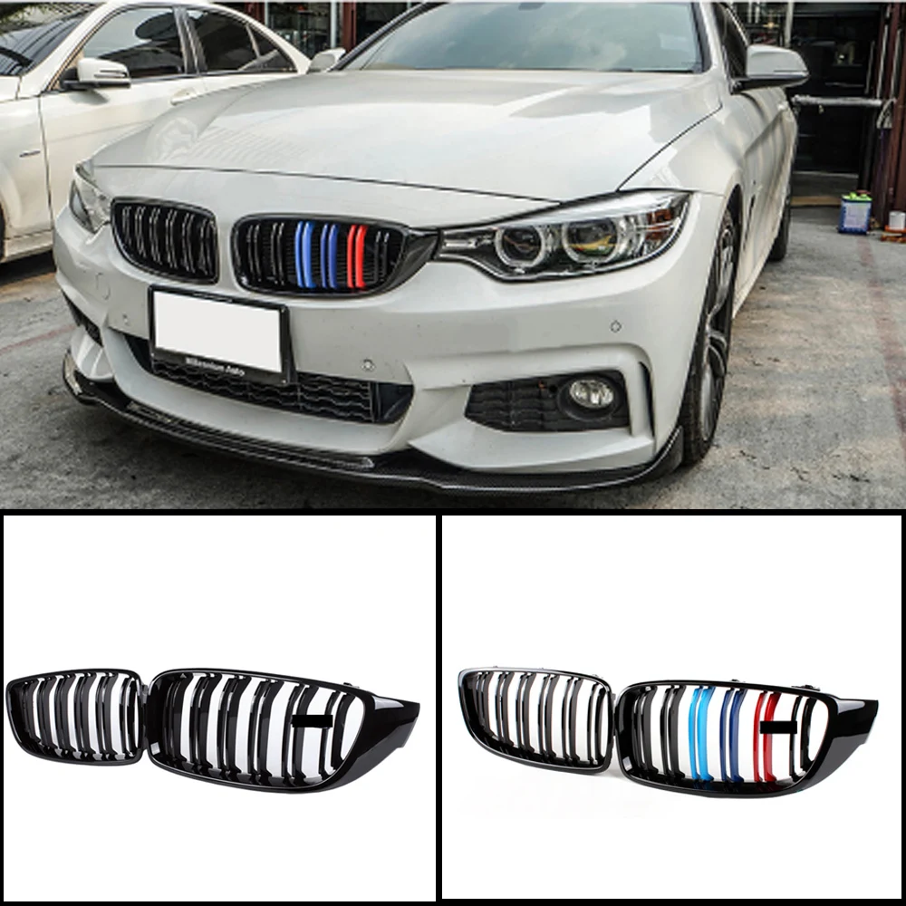 

For BMW 4 Series F32 F33 F36 F80 M3 F82 M4 F83 M4 Front Kidney Grill Glossy Black M Color 2013-2019