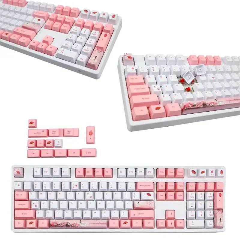 Механическая клавиатура милые колпачки для ключей PBT OEM профиль сублимационные