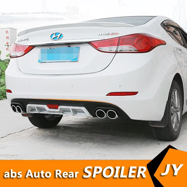 

For Hyundai Elantra Body kit spoiler 2012-2015 For Elantra YS ABS Rear lip rear spoiler front Bumper Diffuser Bumpers Protector