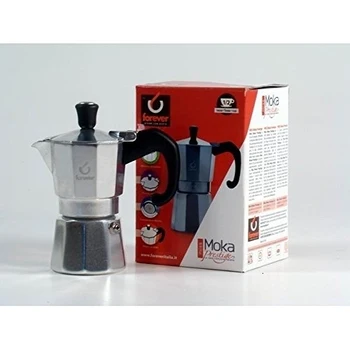 

Kaufgut Forever Miss Moka Prestige 1/2 TZ, Alluminio, Argento, Tazza, 260 unità