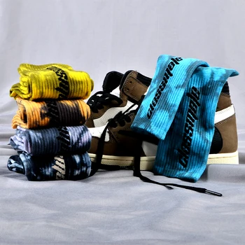 

New HipHop Tie-dye Letter Men and Women Socks Cotton Colorful Vortex Classmale Funny Happy Fashion Skateboard Soft Girl Sockings