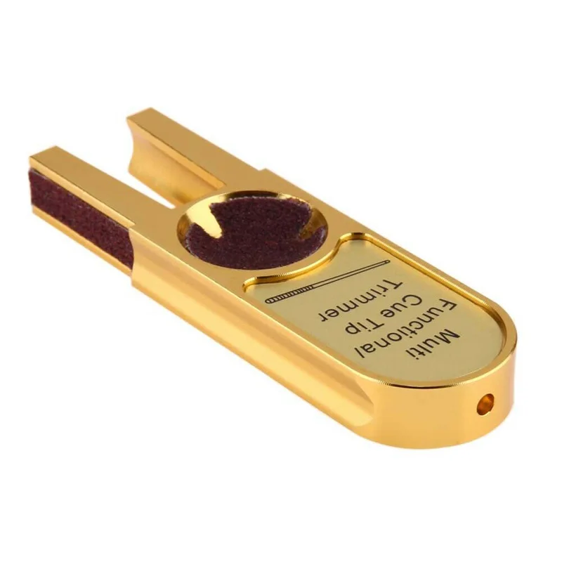 Multifunctional Gold U-shaped Grinding Billiards Cue Tip Scuffer Trimmer