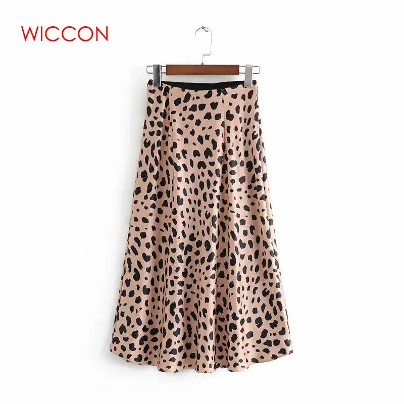Летняя винтажная юбка с высокой талией, леопардовая расцветка, юбки для женщин в стиле панк-рок, корейский стиль, уличная одежда, Jupe Femme, весенняя одежда, юбка