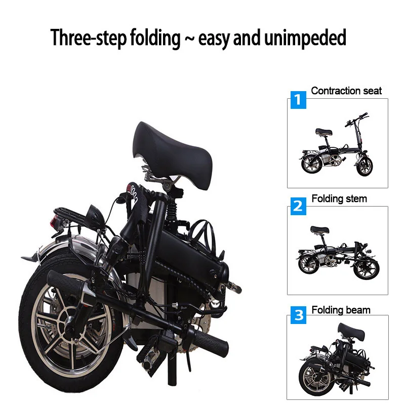 2 Wheeled Electric Scooter 48V 350W Electric Bicycle With Removable Battery Ultralight Adults Electric Scooter Foldable (7)