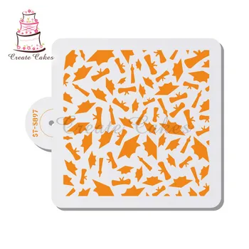

Graduation Cap Cookie Stencil Graduate Stencils for Cupcake Decoration Chocolate stencils Cake Tool Cake Stencil