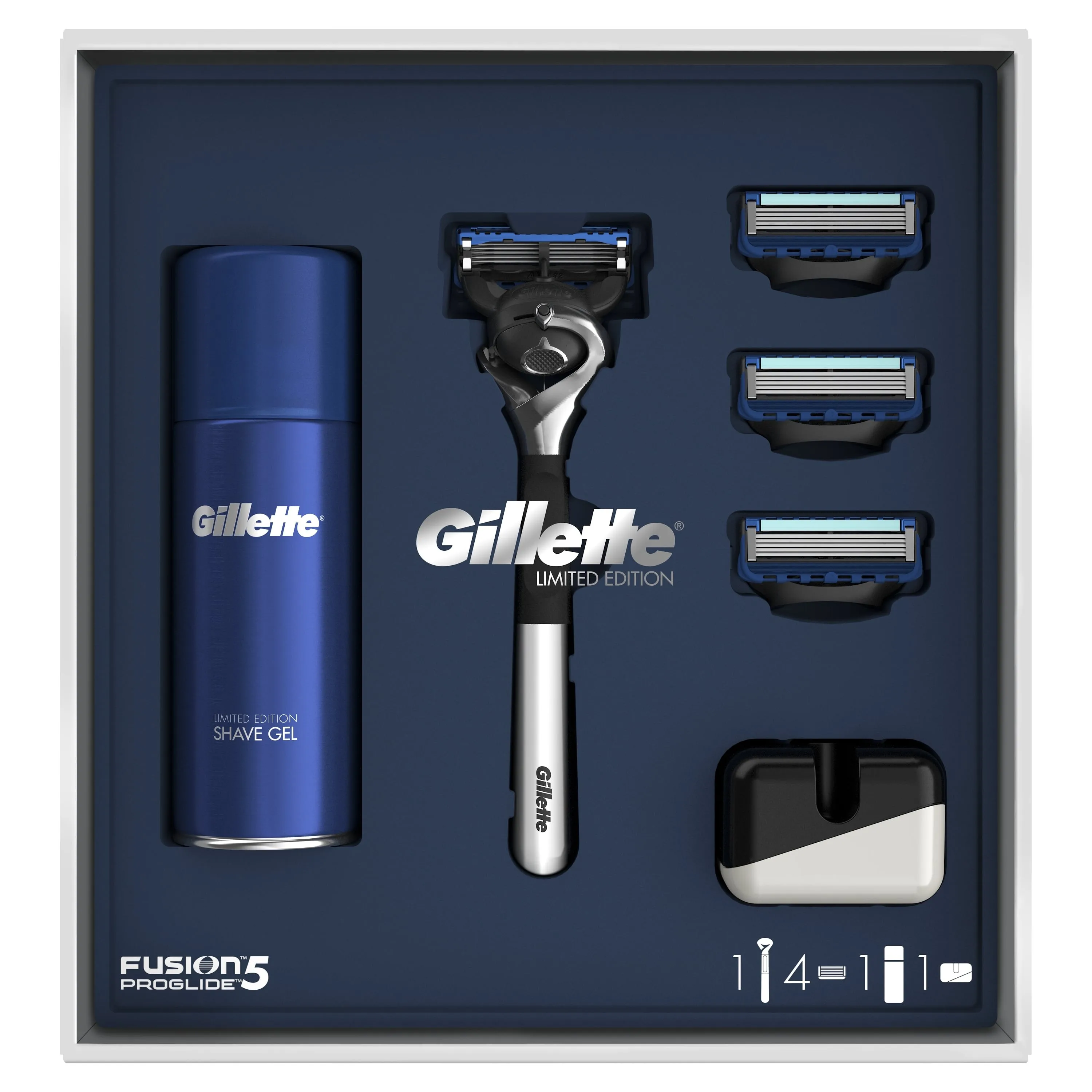 Подарочный набор Gillette Fusion5 ProGlide ограниченная серия с хромированной ручкой