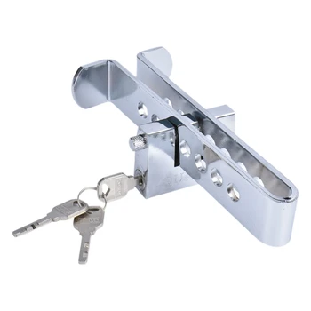 

Car Clutch Lock Universal Auto 8 Holes Brake Pedal Lock Throttle Accelerator Security Steel Stainless Anti-Theft Tool Pedal Lock