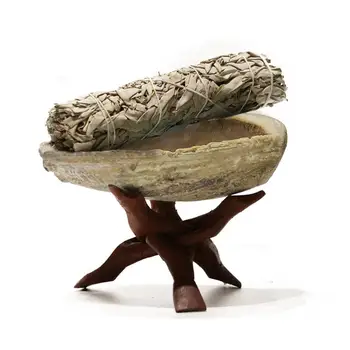 

White Sage Storage Rack Purification Drive Negative Energy Yoga Meditation White Sage Combustion Storage Shell Set