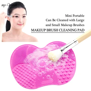 

1 PC Random Color Silicone Makeup Brush Cleaner Pad Foundation Make Up Washing Brush Gel Cleaning Mat Scrubber Board Hand Tool