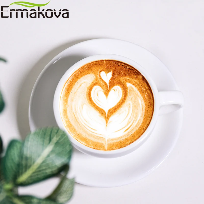 ERMAKOVA 6 шт./лот фарфоровая чашка для эспрессо с блюдцем керамическая капучино