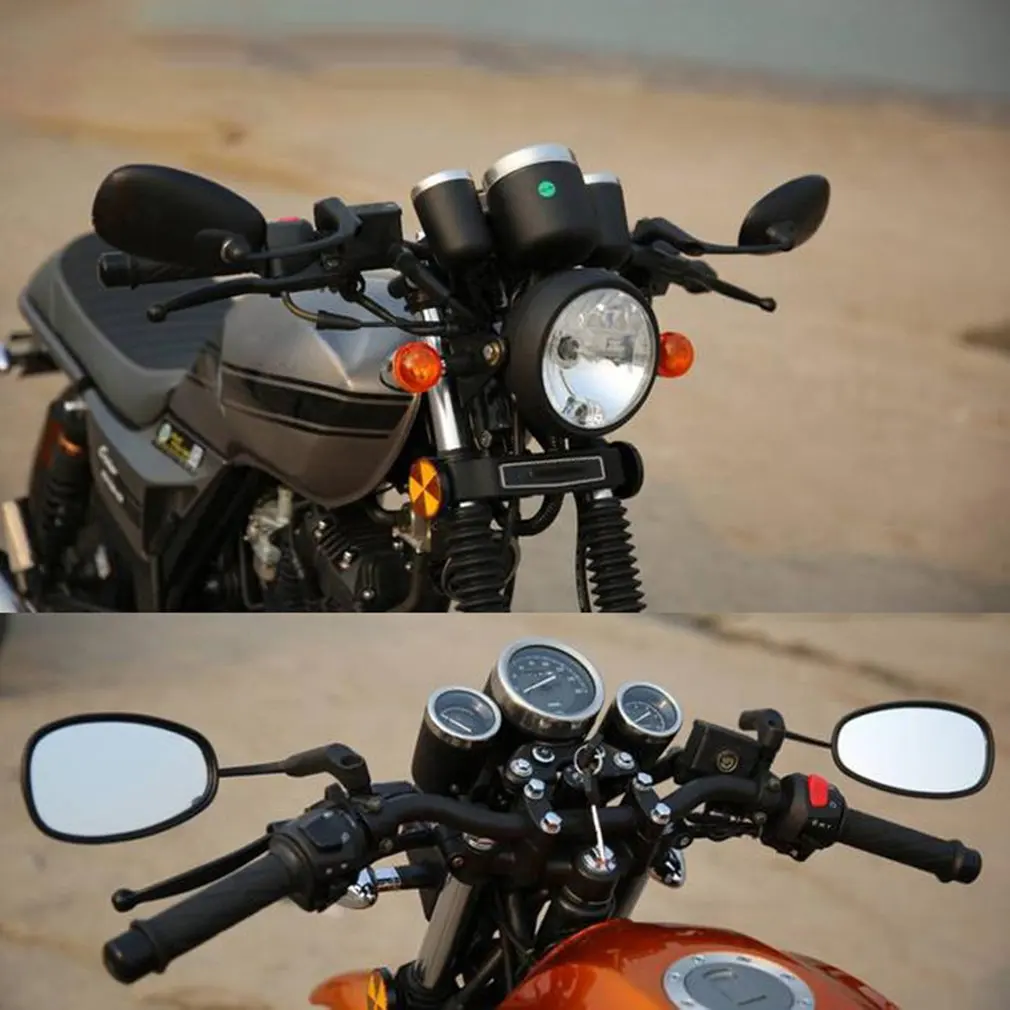 2 шт. ретро мотоцикл ремонт черное покрытие зеркальный отражатель заднего вида зеркало большое видение мотоцикл ремонт аксессуары