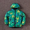 Children Autumn Winter Outerwear Clothing Boys Dinosaur Hooded Rainsuit Rain Jacket Baby Kids Sports Outing Coats Infant Wearing ► Photo 2/6