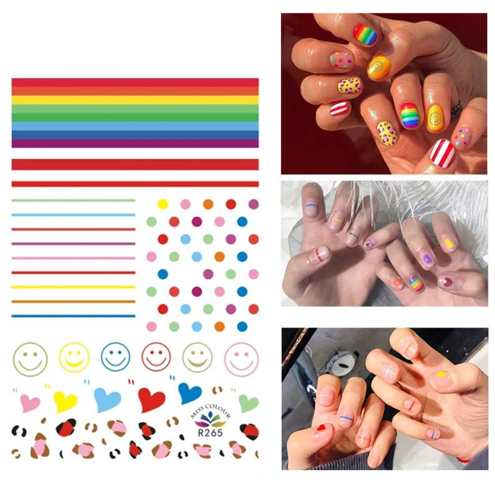 

1 Pcs Nail Stickers 3D Nail Art Decals Adhesive Glitter Star Jewelry Geometry Manicure Slider Decoration Foil Tip