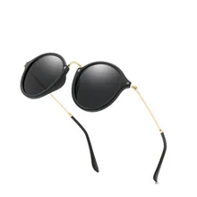 Солнцезащитные очки женские мужские круглые винтажные брендовые Новые Солнцезащитные очки женские мужские черные зеркальные очки с оправой UV400 Oculos