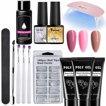 

Builder Extend Gel Set Nail Primer Poly Gel set For Nail Extension semi-permanent UV Varnish Poly Gel Nail Kit fake nails