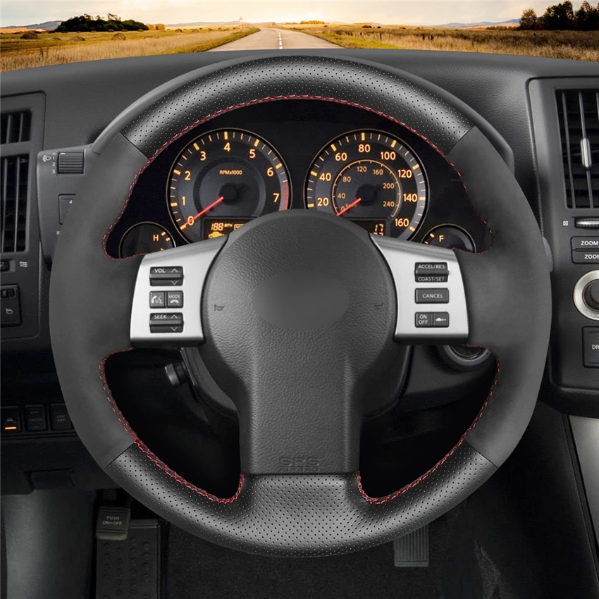 MEWANT черные аксессуары из натуральной кожи для Infiniti FX FX35 FX45 2003 2008 Nissan 350Z 2009|Чехлы на