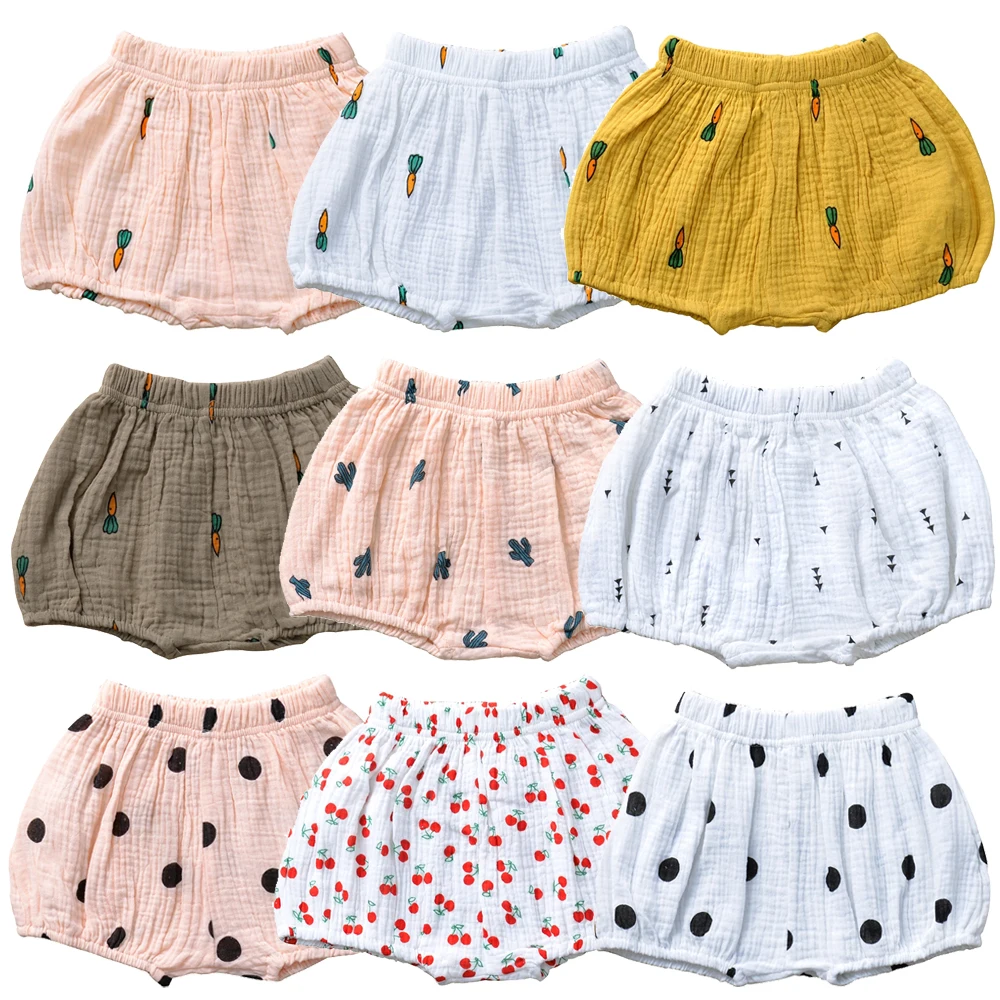 Cute Baby Infant Girl Boy Cotton Linen Bloomer Shorts Carrot Catus