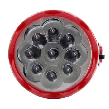 

LED Outdoor Bright Charging Portable Flashlight Torch Light Nine Lamp Head YS