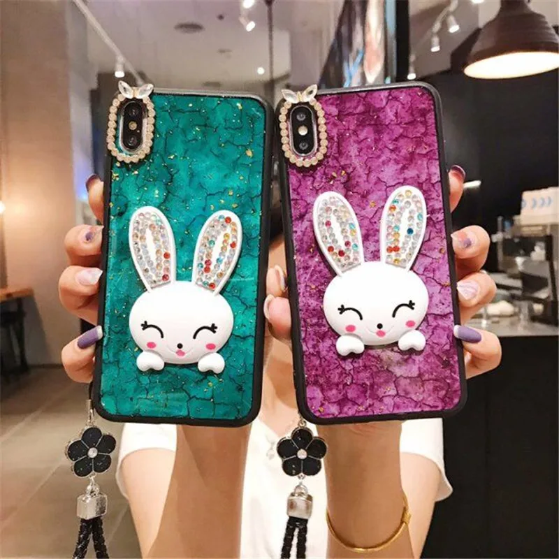 Case For Huawei Honor 7C Play Note 10 8X MAX 8C Enjoy 8 9 PLUS 7 Nova 2 2i Mate 20X 20 P8 Lite Y5 2018 Y9 2019 Lanyard Star Moon |