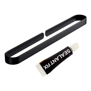 

New simple black square tube towel bar bathroom hardware pendant bathroom 40/50 cm long wall mounted