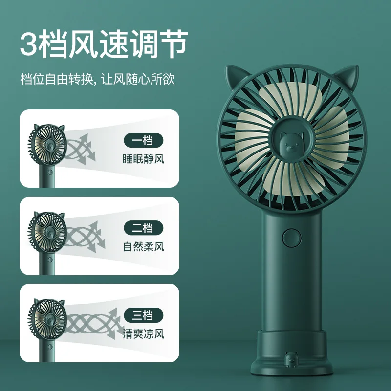 Portable USB Rechargeable Cute Pet Handheld Mute Mini Fan Student Desktop Small Cool Gadgets for Office School Travel 3 Portable USB Rechargeable Cute Pet Handheld Mute Mini Fan Student Desktop Small Cool Gadgets for Office School Travel 3