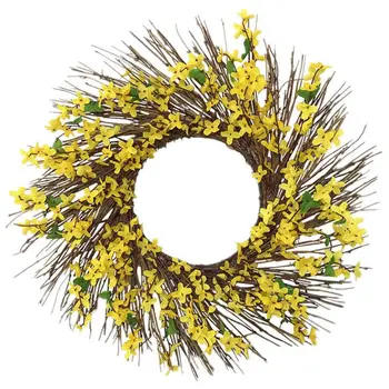 

Artificial Primrose Flowers Wreath Spring Wreath Outdoor for Front Door Wall Window Party Wedding Décor