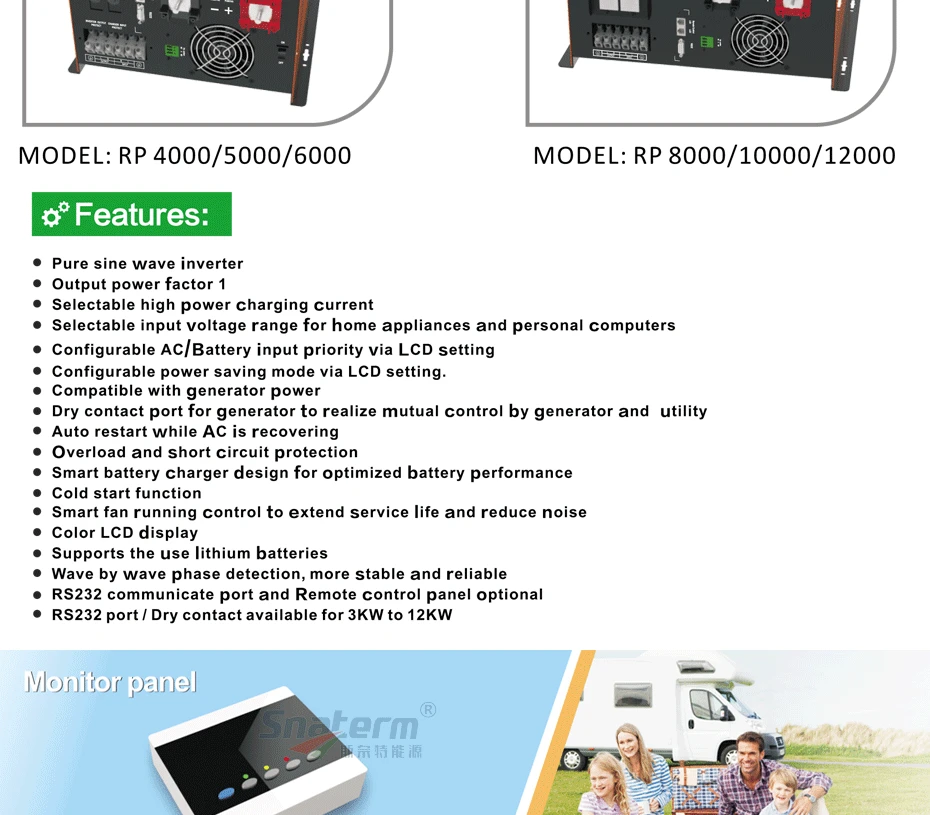 12kw 48/96VDC солнечный инвертор зарядное устройство 50 Гц UPS инвертор с AC зарядное устройство решетки Солнечной системы