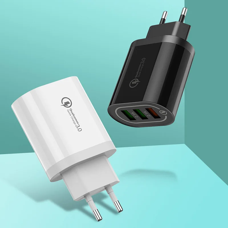 3,0 USB 3 порта быстрое зарядное устройство для samsung S8 S9 Xiaomi Mi 8 huawei быстрая настенная Зарядка для iPhone 7 8 X XS Max iPad US EU версия
