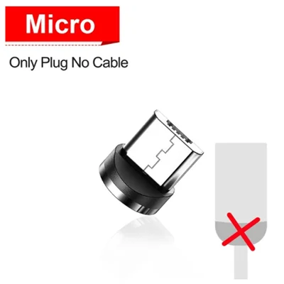 Only Plug For Micro Магнитный зарядный кабель для быстрой зарядки Micro USB кабель для huawei Honor 8A, 8 S, 20i, Honor 10 Lite, Honor 7A Pro, 7C Pro, 8C, 8X, 8X Max - Цвет: Only Plug For Micro