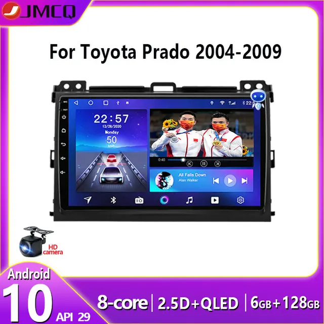 $113.42 JMCQ Android 10.0 Car Radio For Toyota LAND CRUISER Prado 120 2004-2009 Multimedia Video Player 2Din GPS Navigaion DSP Head Unit