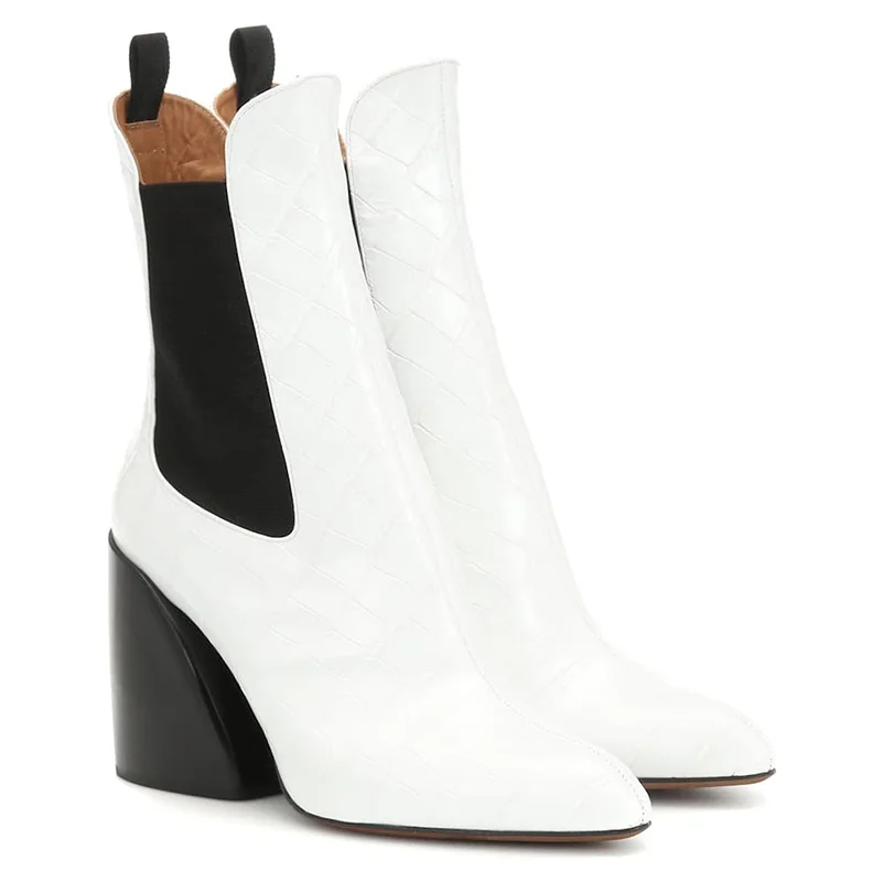 Tanie FACNDINLL moda kobiety botki jesień zima ciepłe buty wysoka qulaity sexy wysokie obcasy buty kobieca sukienka party buty marki