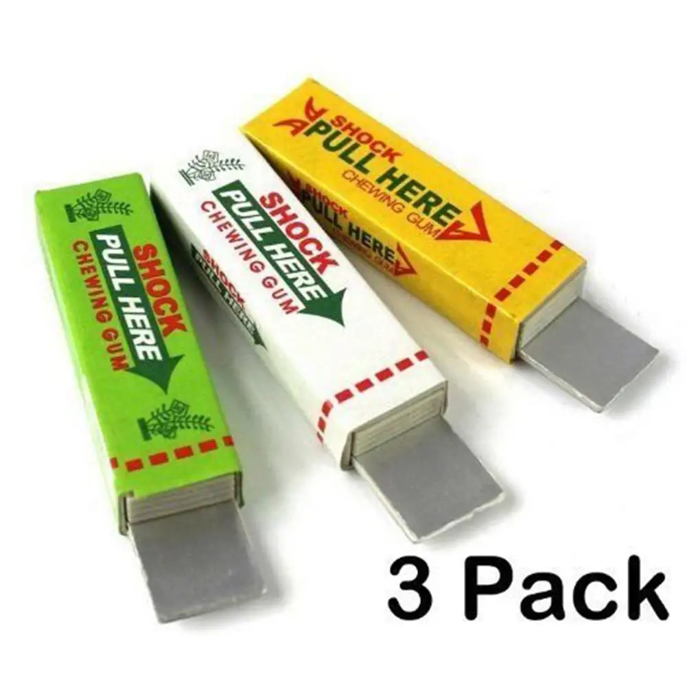 

Kuulee 3pcs Electric Shock Chewing Gum Tricky Prank Gag Funny Toy for Shock Friends Practical Joke