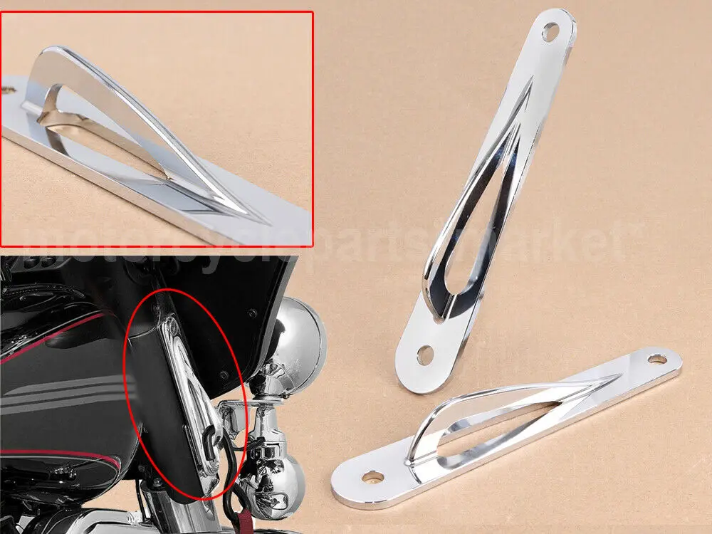 Хромированные каплевидные пользовательские кронштейны для Harley Touring Electra Glide Classic PoliceRoad King Custom Ultra Limited FLHTK