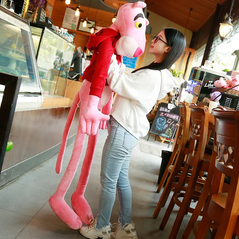 High Quality Big Size Baby Toys Plaything Cute Naughty Pink Panther Plush Stuffed Doll Toy Home Decor Kawaii Xtmas Gift 55-145CM