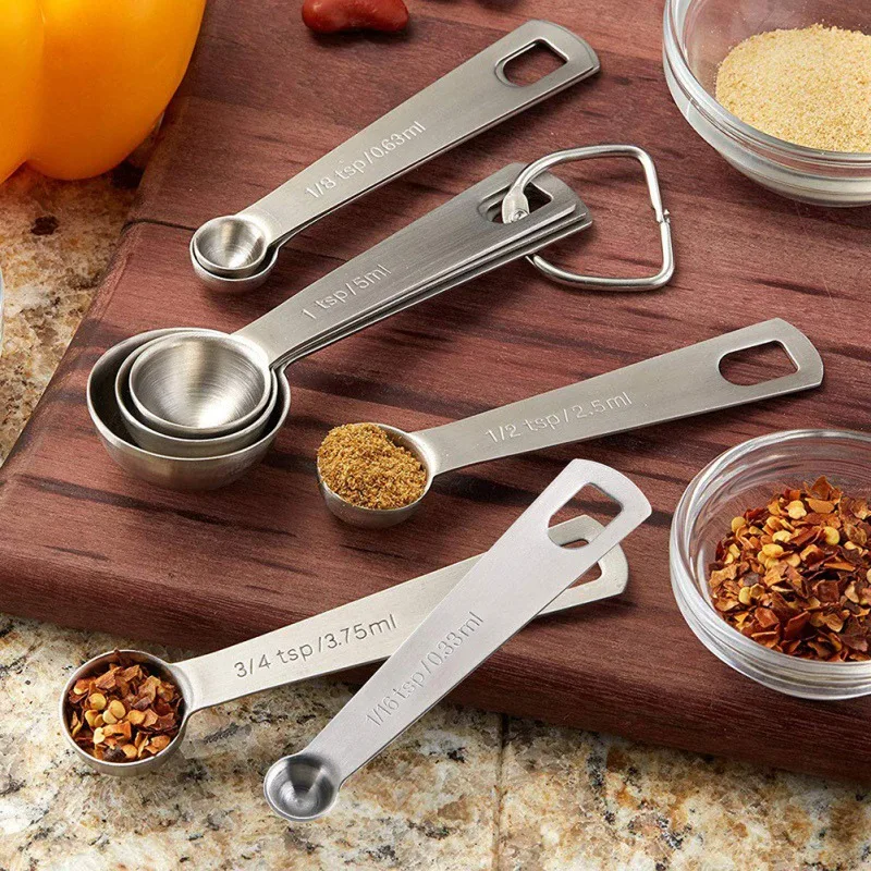 

Measuring Spoons Stainless Steel Seasoning Coffee Tea Measuring Spoons With Scale Bakery Tool For Kitchen Ingredients Cooking