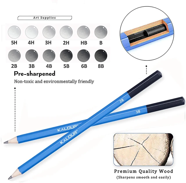 YBLANDEG Sketching and Drawing Colored Pencils Set 96-Pieces,Art Supplies  Painting Graphite Professional Art Pencils Kit,Gifts for Teens & Adults