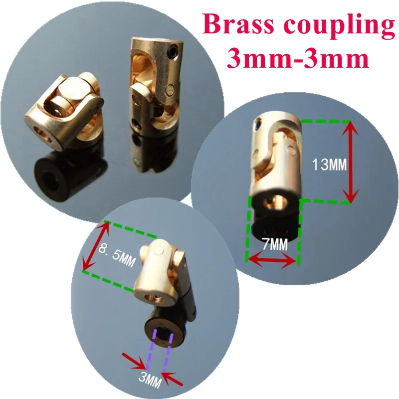 

1pc 3-3mm Brass universal joint coupling